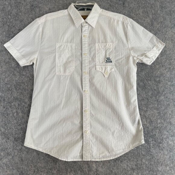 Von Dutch Other - Von Dutch Kustom Shop Mens Shirt Button Up White Sz M Mechanic